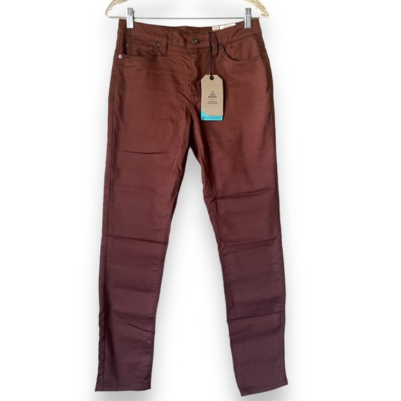 NWT prAna Kayla High Rise Jean, "Manzanita" Red, Size 2 SHORT - Picture 3 of 13